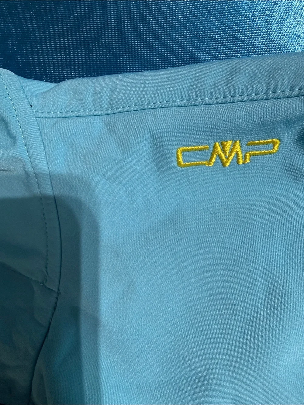 Children's Aqua Hooded Raincoat with Contrast Trim
